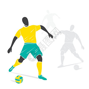 足球运动员设计矢量橙子竞赛工作室男性黄色男生团队运动场地男人图片