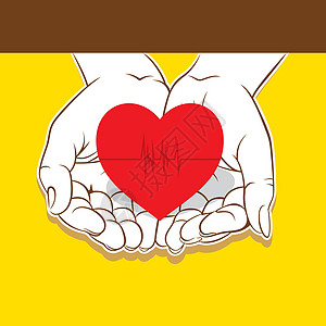 关心你的爱或心设计希望心脏病学友谊帮助生活红色棕榈艺术心形关爱图片