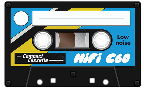 旧录音磁带记录立体声墨盒音乐绘画模拟标签录音机玩家卷轴图片
