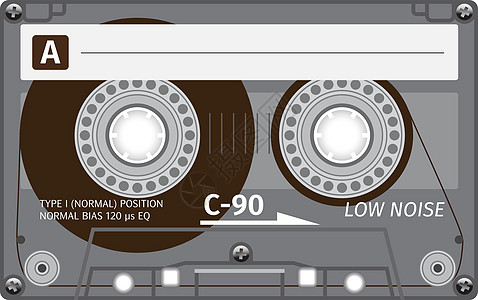 旧录音磁带塑料歌曲空白音乐绘画录音带卷轴收音机音响墨盒图片