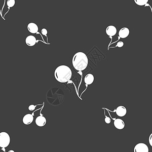 气球图标标志 灰色背景上的无缝模式 韦克托团体娱乐自由天空勘探活动飞艇休闲飞机车辆图片