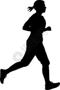 上的剪影赛跑者 矢量图插图竞赛街道竞技身体运动运动员短跑冠军肾上腺素图片