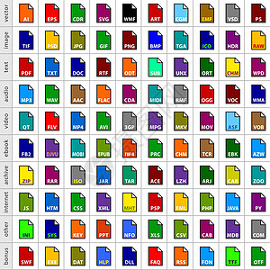 在平面样式中设置文件类型图标电影界面音乐播放器技术插图文件夹电脑床单文档电子书图片