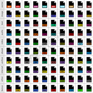 在平面样式中设置文件类型图标电子书音乐数据格式插图软件用户电脑技术界面图片