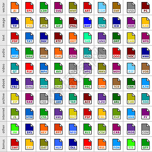 在平面样式中设置文件类型图标界面格式用户插图数据电影图片音乐播放器技术软件图片