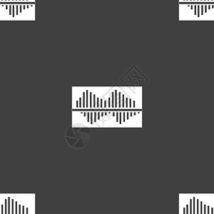 均衡器图标标志 灰色背景上的无缝模式 韦克托网络歌曲零售展示体积俱乐部拨号技术仪表标识图片