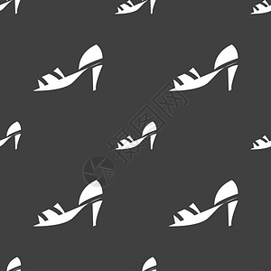 鞋图标标志 灰色背景上的无缝模式 韦克托运动运动员健身房尺寸速度培训师女孩运动鞋男性鞋类图片