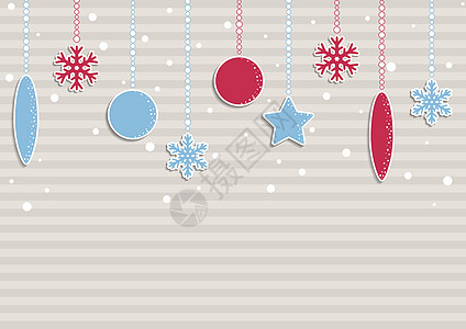 带条纹和雪花的圣诞插画紫红色问候语礼物包装蓝色墙纸艺术时间假期庆典图片