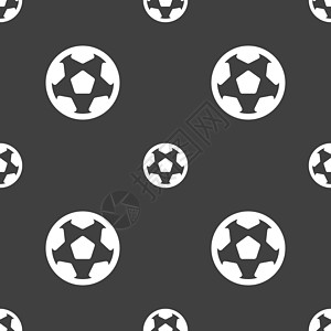 足球足球图标标志 灰色背景上的无缝模式 韦克托游戏竞赛联盟惩罚冠军团队分数比赛皮革用户图片