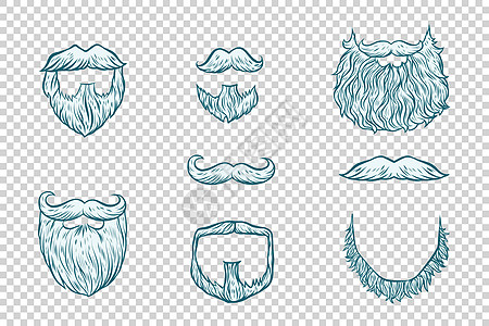 一套胡子和胡子胡须 圣诞老人图片