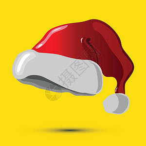 圣诞老人帽子戏服乐趣绒球起皱网络艺术展示欢呼元素文化图片
