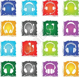 耳机图标 se音乐耳朵娱乐按钮夹子插图艺术扬声器低音工作室图片