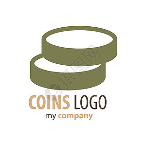 Logo coins 设计褐色图片