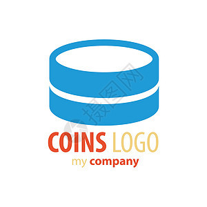 Logo coins 蓝色颜色图片