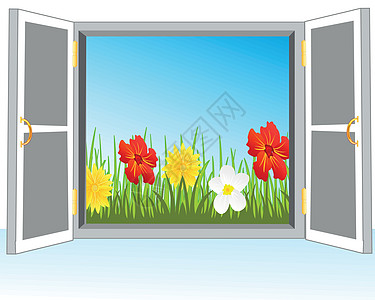 门在性质上草本植物房间天空植物群插图绿色空地草地花园植物图片