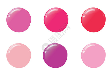 指甲油滴不同的流行色美容院横幅设计图片
