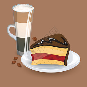 巧克力豆曲奇杯子用咖啡和豆柠檬勺子飞碟牛奶薄荷水壶玻璃豆子美食带子设计图片
