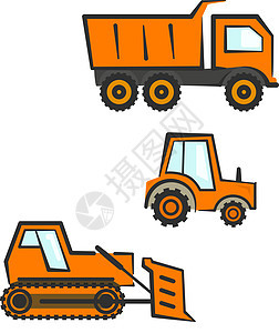工业运输装置 多泽 拖拉机 垃圾车图片