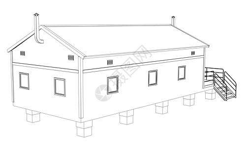 线框工业建筑办公室建造地面送货贮存仓库码头框架生意住房图片