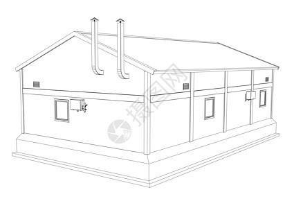 线框工业建筑住房码头运输送货仓库房子金属建筑学办公室设施图片