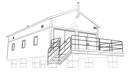 线框工业建筑住房设施物流贮存地面仓库工厂码头运输生意图片