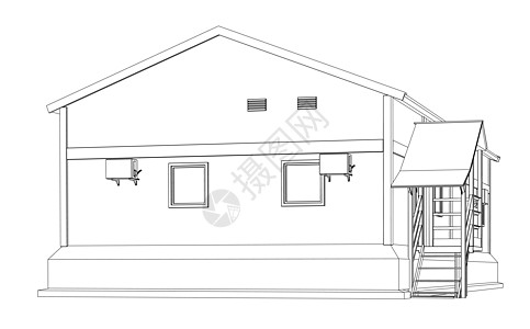 线框工业建筑送货地面住房设施职场物流房子码头建筑师贮存图片