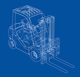 叉车概念 韦克托工业货运卡车后勤插图运输搬运工仓库机器贮存图片