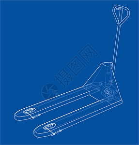 手动托盘搬运车 韦克托卡车职业贮存叉车货物工厂仓库技术草稿平台图片