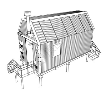 线框工业建筑入口车库生意地面贮存送货住房金属房子码头图片