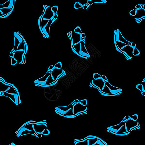 蓝跑鞋无缝模式图片