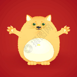 有趣的肥胖姜猫图片