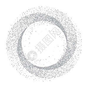 矢量银色闪光圆抽象闪耀在白色闪光卡设计图片