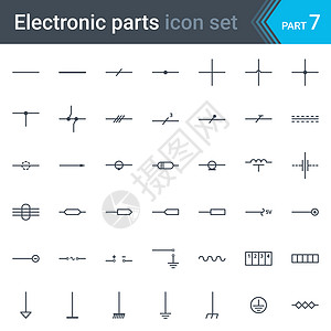 电气和电子电路图符号集线 电缆和电导体图片