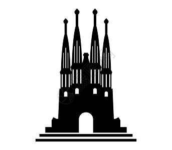 巴塞罗那教堂圣家堂 ico插图历史寺庙旅行历史性假期观光艺术旅游教会设计图片