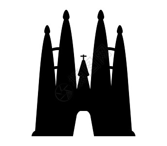 巴塞罗那教堂圣家堂 ico寺庙建筑建筑学插图旅行文化假期教会艺术城市设计图片