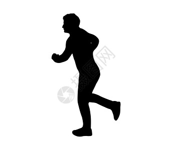 正在运行的 man 图标闲暇健身房插图短跑商业跑步速度运动赛跑者竞赛图片