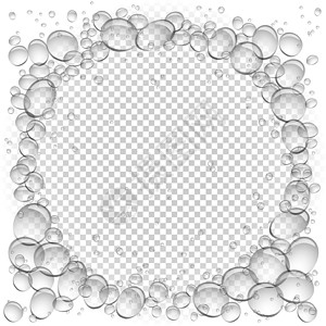 水泡泡圆形框架透明图片