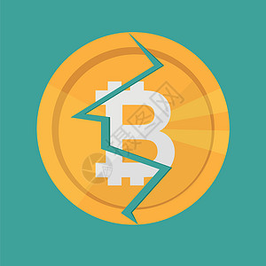 Bitcoin 互联网虚拟货币 比特币的矢量图标图片