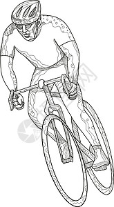 自行车赛车双自行车赛多面条设计图片