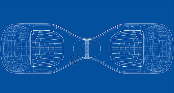 气垫板电动自平衡滑板车 韦克托发明蓝图建造插图电池平衡摩托车力量木板陀螺仪背景图片