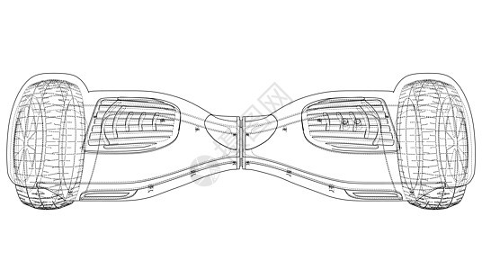 电动自平衡滑板车 韦克托运输平衡控制插图摩托车建造工具力量发动机产品背景图片