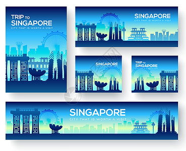 新加坡金沙一套新加坡风景乡村装饰旅游概念 文化传统杂志书海报抽象元素 矢量装饰民族贺卡或邀请背景信息历史首都国家花园城市博物馆游客建筑地标设计图片