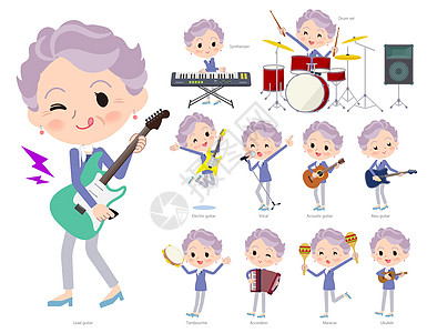 蓝色一件老女人流行音乐高清图片