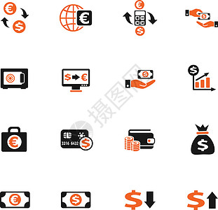 货币兑换颜色图标 se钱包手提箱行星日程硬币电脑计算器金子课程笔记图片