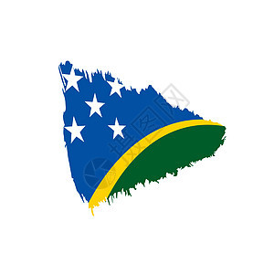 所罗门群岛它制作图案国家旅行星星横幅绘画自由刷子爱国军旗蓝色图片