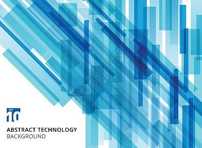 抽象技术重叠几何正方形形状蓝色上校图片