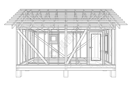 私人住宅素描 韦克托海拔绘画建筑师框架工程蓝图设计师建筑建造项目图片