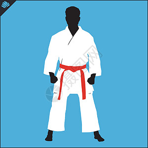 武术彩色 simbol 设计 空手道会徽柔道腰带武士和服跆拳道女士剑道夹子斗争身体图片