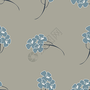 无缝无缝模式 背景 花朵如日本的软色樱花墙纸艺术花瓣纺织品绘画叶子植物植物群插图图片