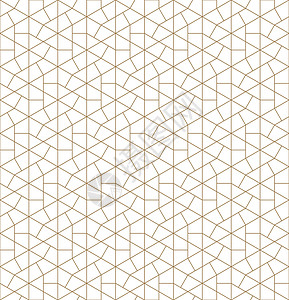 金色的无缝日式商事格子角落木制品工艺三角形窗户六边形木头插图图片